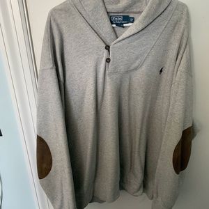 Polo Ralph Lauren light grey pull over cardigan
